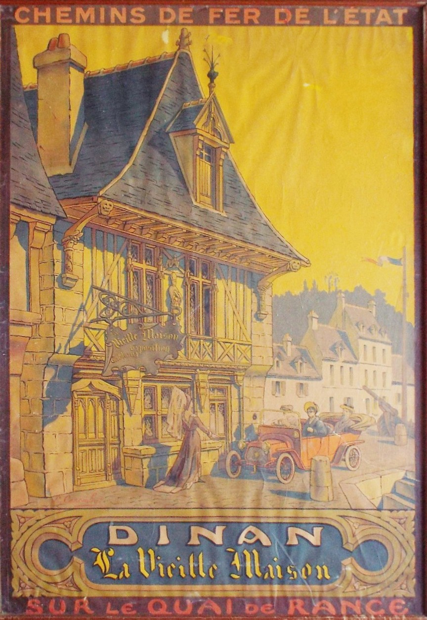 Poster - Chemins de Fer de l'Etat Dinan La Vielle Maison Sur le Quai de la Rance