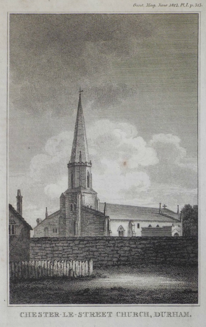 Print - Chester-le-Street Church, Durham.