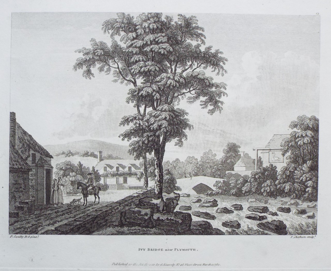 Print - Ivy Bridge near Plymouth. - Chesham