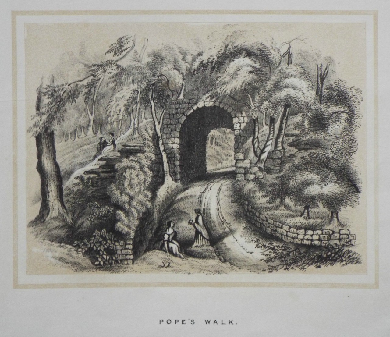 Lithograph - Pope's Walk.