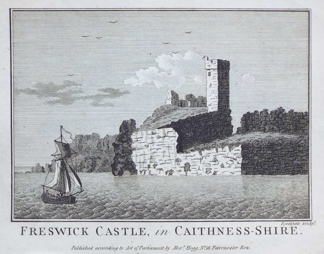 Print - Freswick Castle, in Caithness-shire. - 