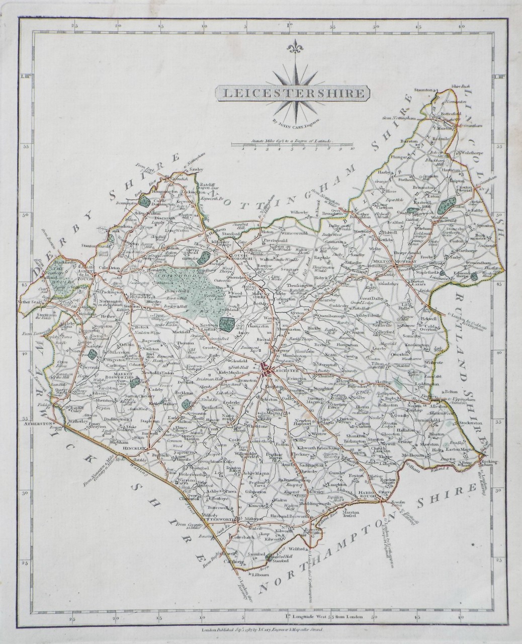 Map of Leicestershire