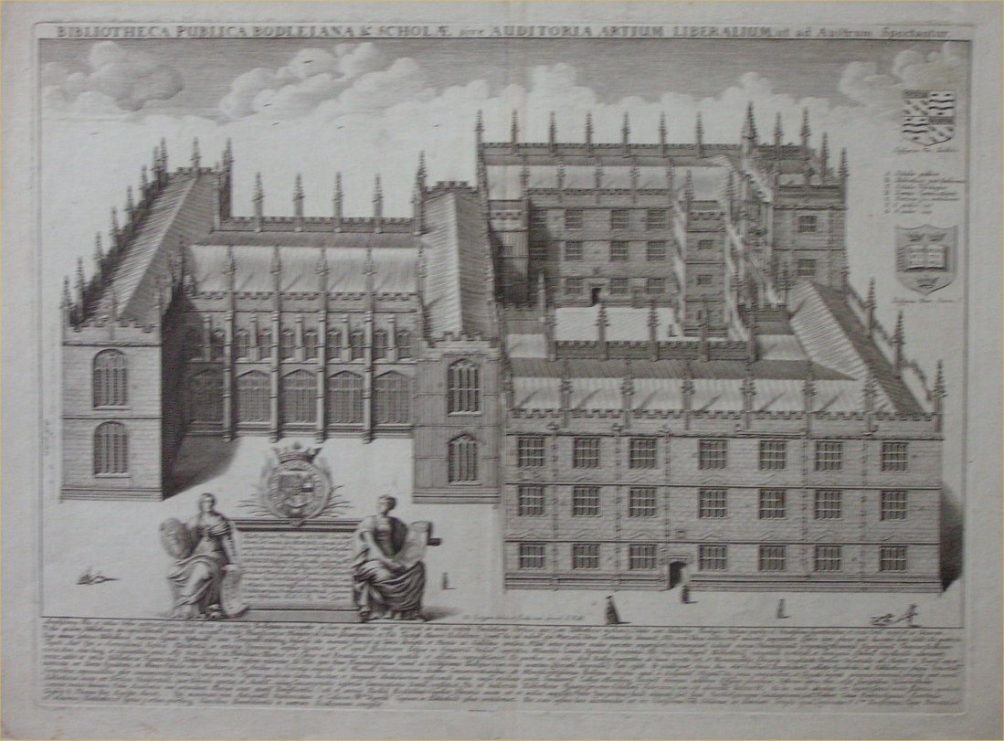 Print - Bibbliotheca Publica Bodleian & Scolae sive Auditoria Artium Liberalum - Loggan