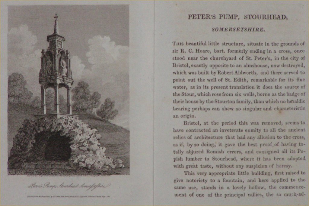 Print - Peter's Pump, Stourhead, Somersetshire, Wiltshire