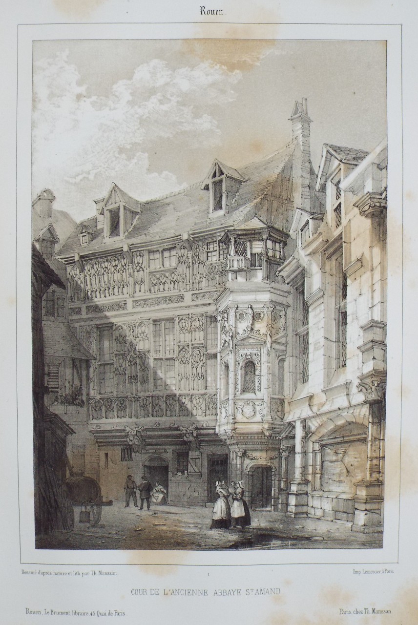 Lithograph - Rouen. - Mansson