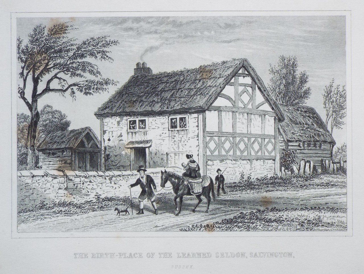 Print - The Birth-place of the Learned Seldon, Salvington, Sussex.