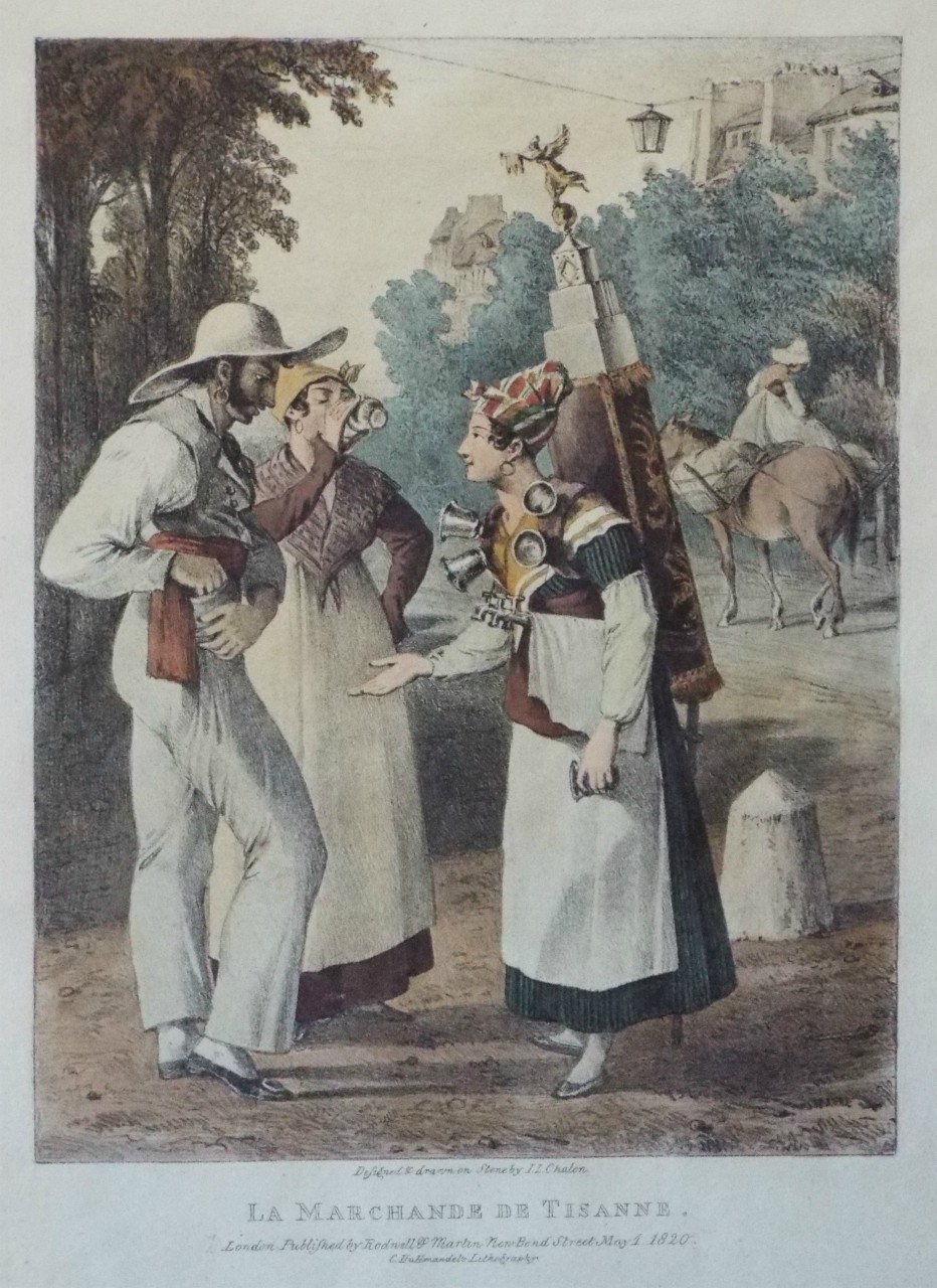 Lithograph - La Marchande de Tisanne. - Chalon