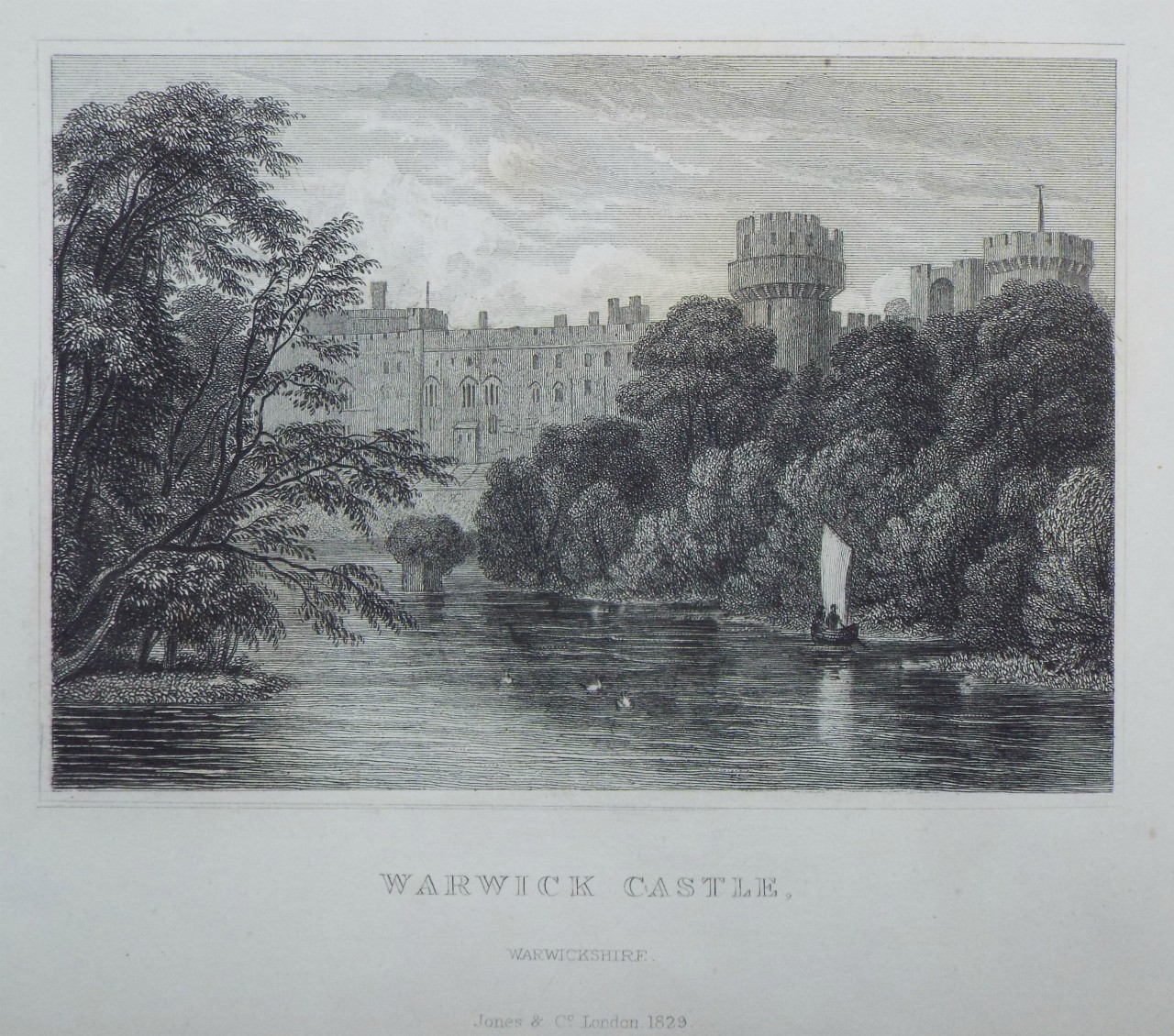 Print - Warwick Castle, Warwickshire. - Radclyffe