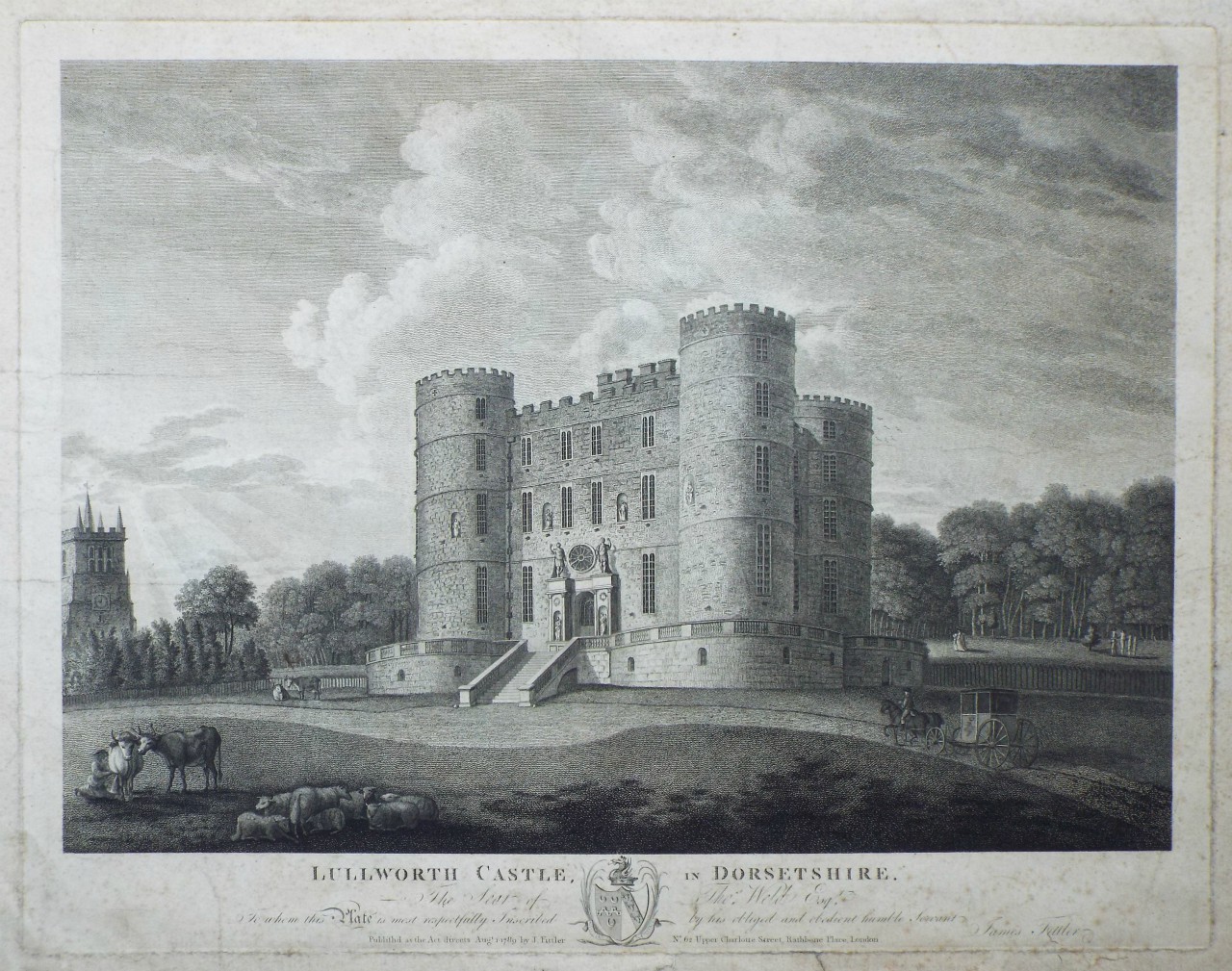 Print - Lullworth Castle, in Dorsetshire. The Seat of Thos. Weld Esqr. - Fittler