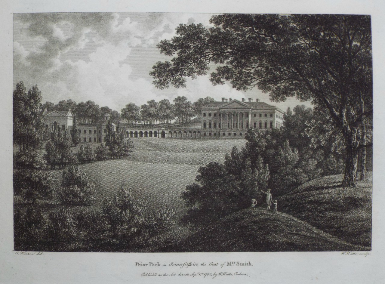 Print - Prior Park in Somersetshire, the Seat of Mrs. Smith. - Watts