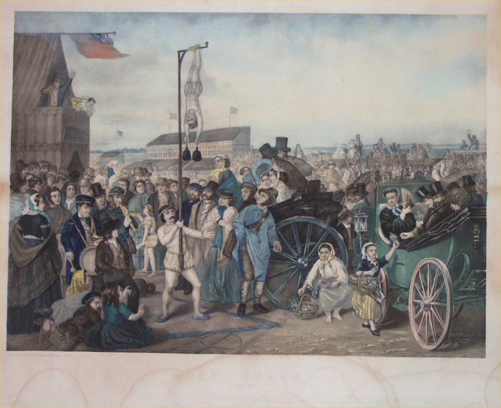 Lithograph - The Start. The Derby 1867