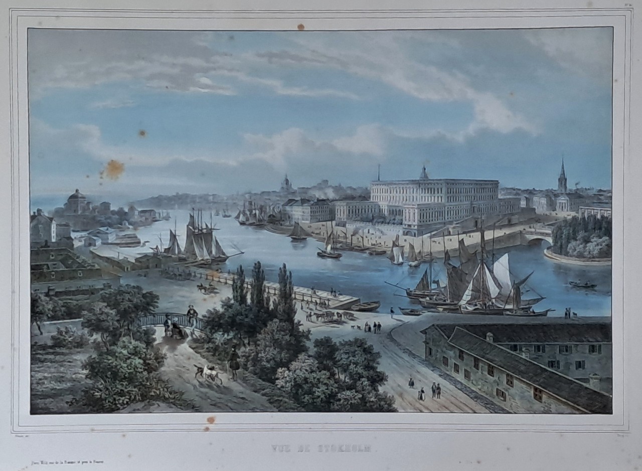 Lithograph - Stockholm. - 