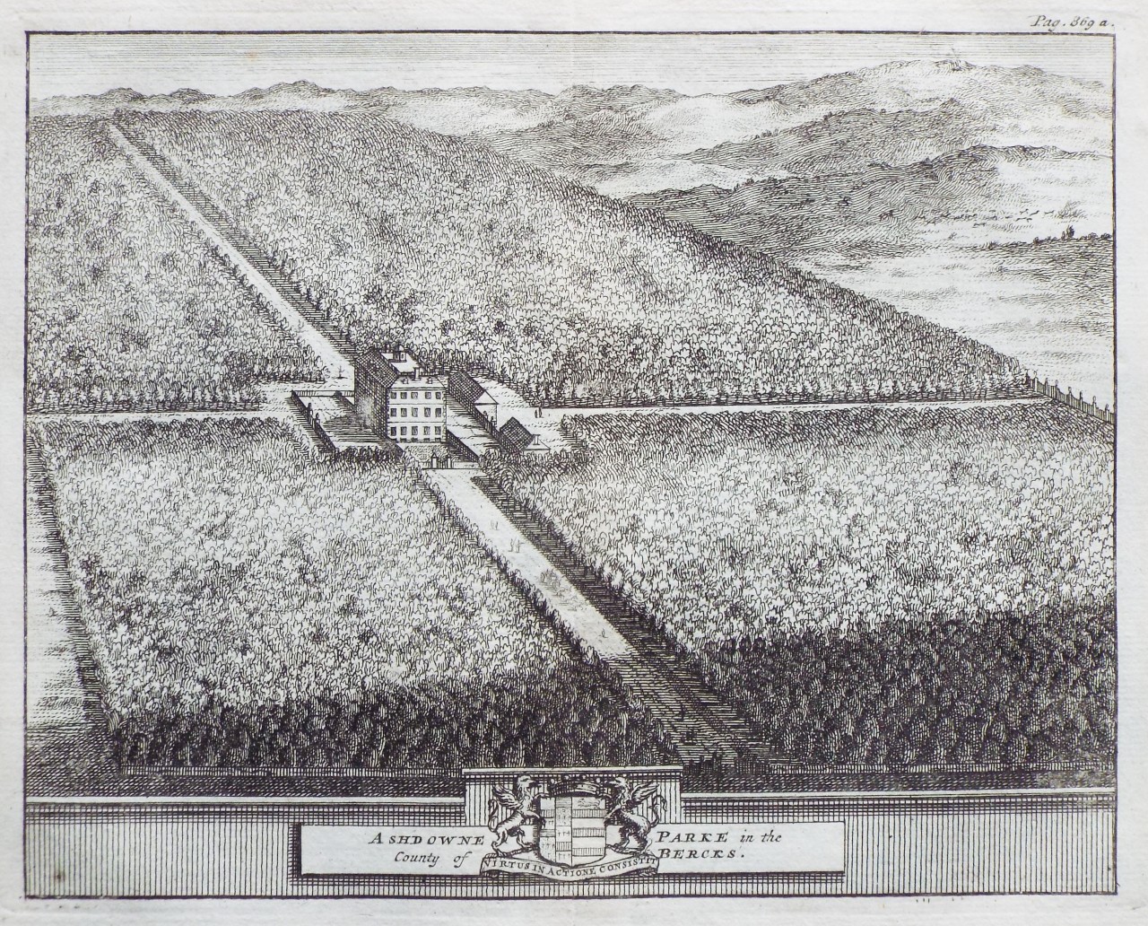 Print - Ashdowne Parke in the County of Bercks.