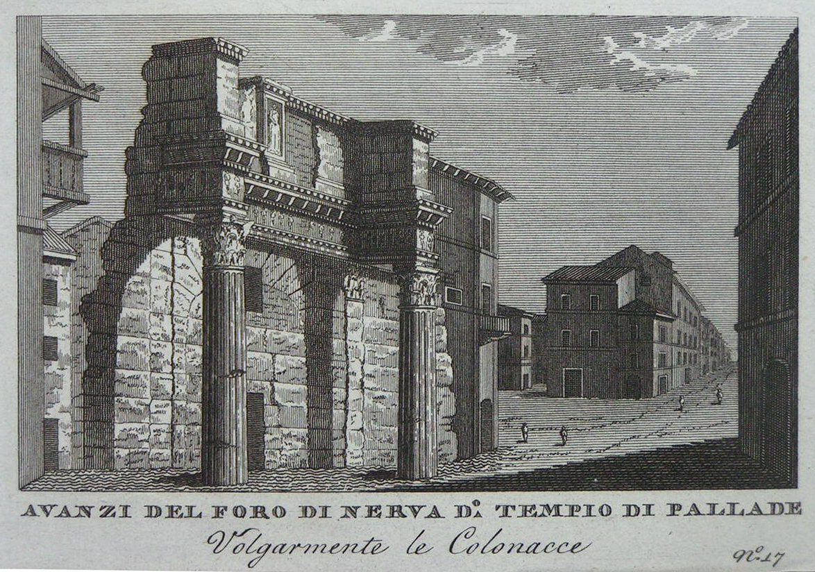 Print - Avanzi del Foro di Nerva Do. Templo di Pallade Volgarmente le Colonacce