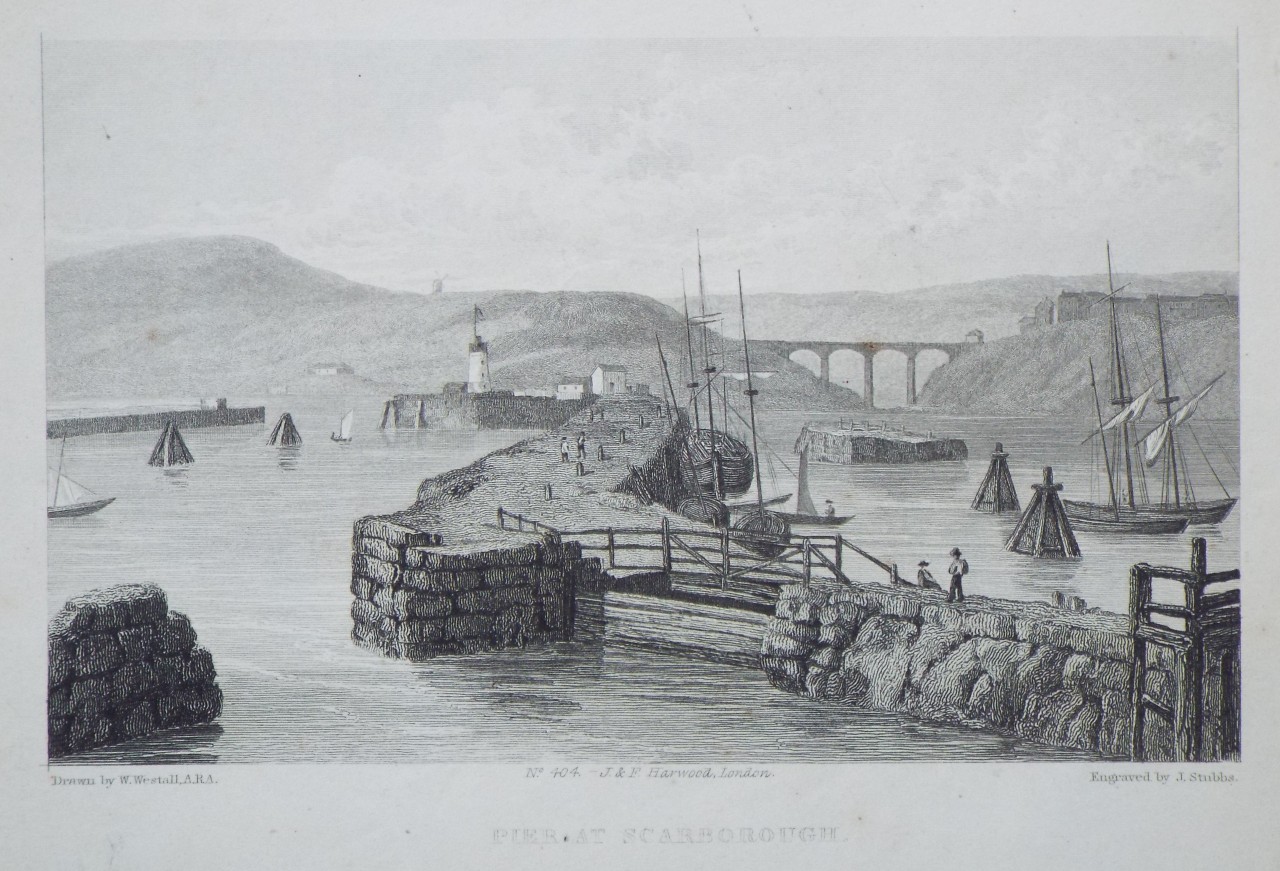 Print - Pier at Scarborough. - Stubbs