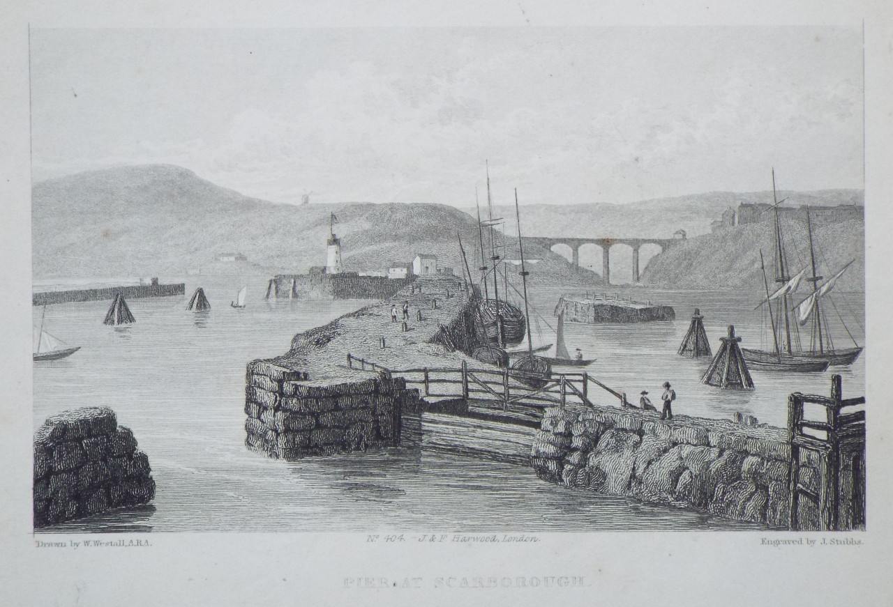 Print - Pier at Scarborough. - Stubbs