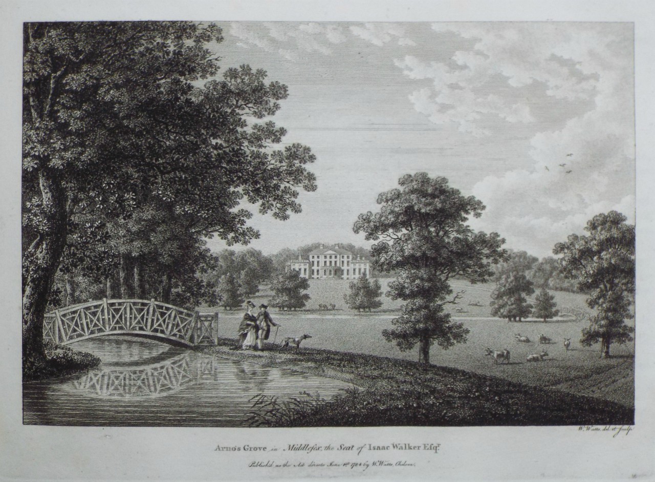 Print - Arno's Grove in Middlesex, the Seat of Isaac Walker Esqr. - Watts