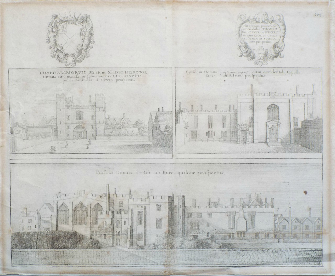 Print - Priory of St John of Jerusalem - Hollar