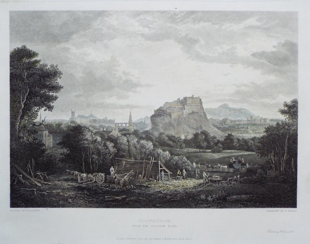 Print - Edinburgh. From the Glasgow Road. - Hollis