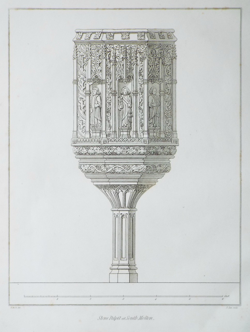 Print - Stone Pulpit at South Molton. - Lee