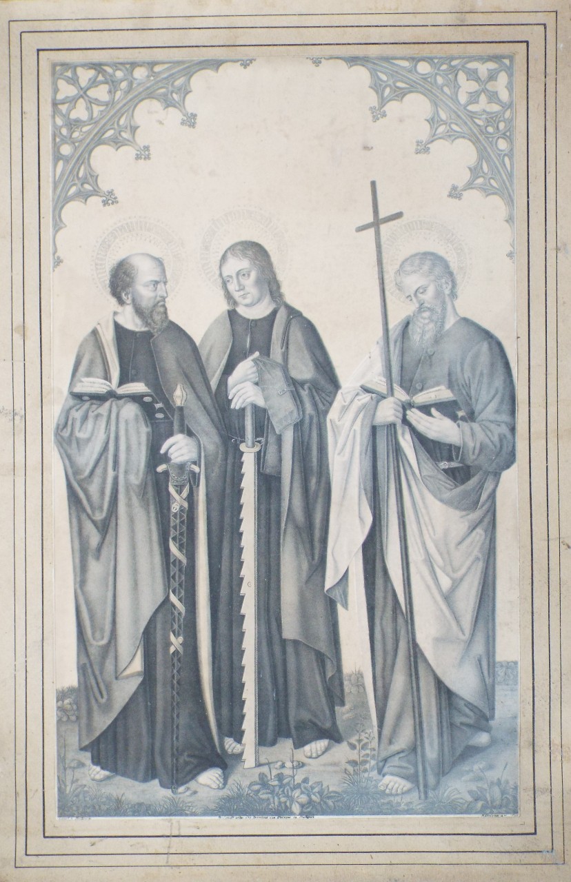 Lithograph - Sains Paul, Simon and Philip - Strixner