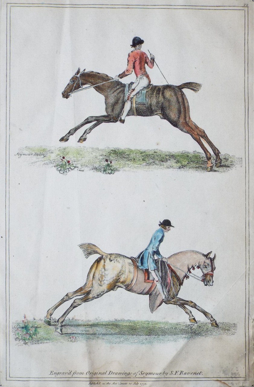 Etching - Engrav'd from the Original Drawings of Seymour by S. F. Ravenet. - Ravenet