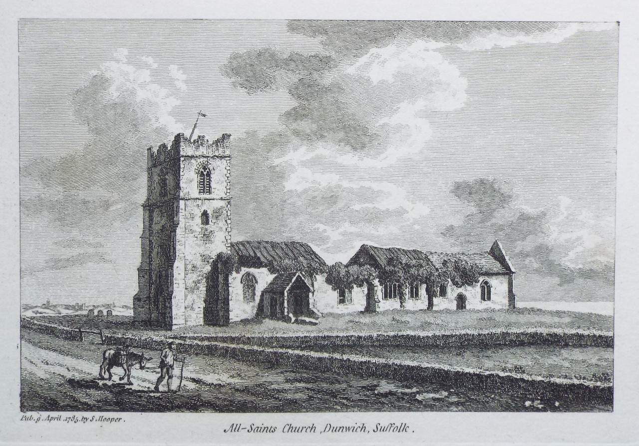 Print - All-Saints Church, Dunwich, Suffolk.