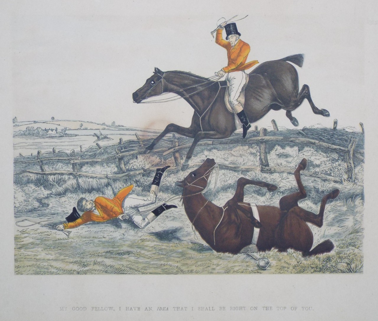 Chromo-lithograph - My good fellow, I have an Idea that I shall be right on the top of you.