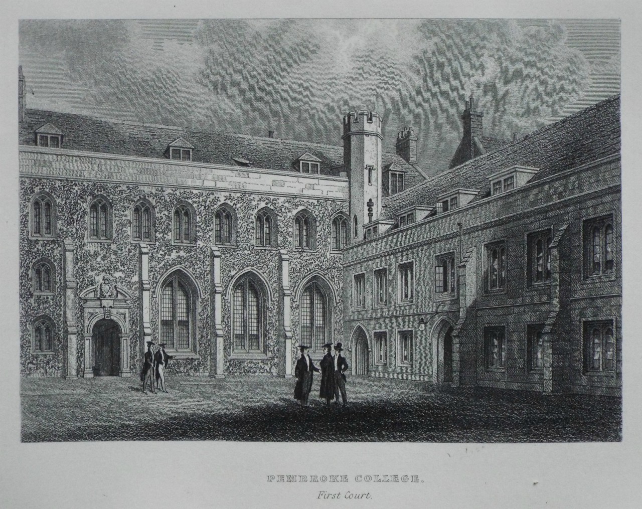 Print - Pembroke College, First Court.