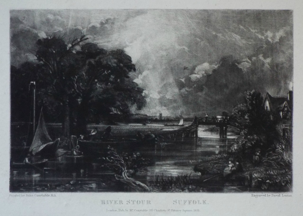 Mezzotint - River Stour Suffolk. - Lucas