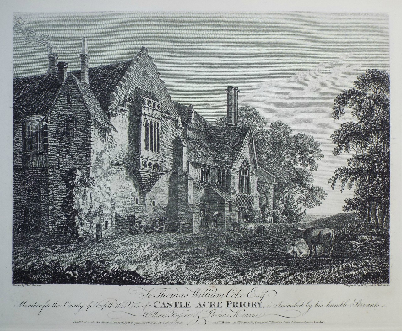 Print - Castle-Acre Priory - Byrne