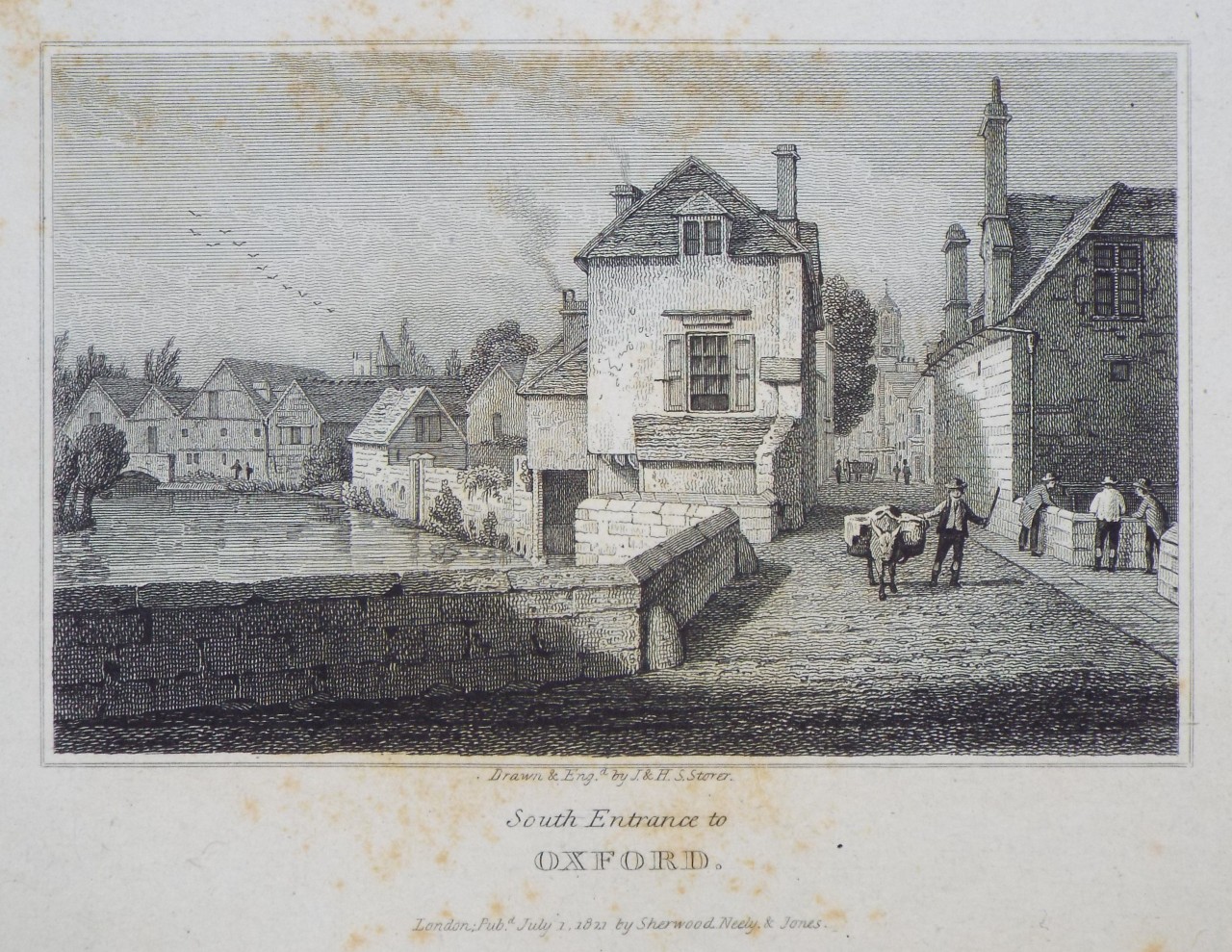 Print - South Entrance to Oxford. - Storer