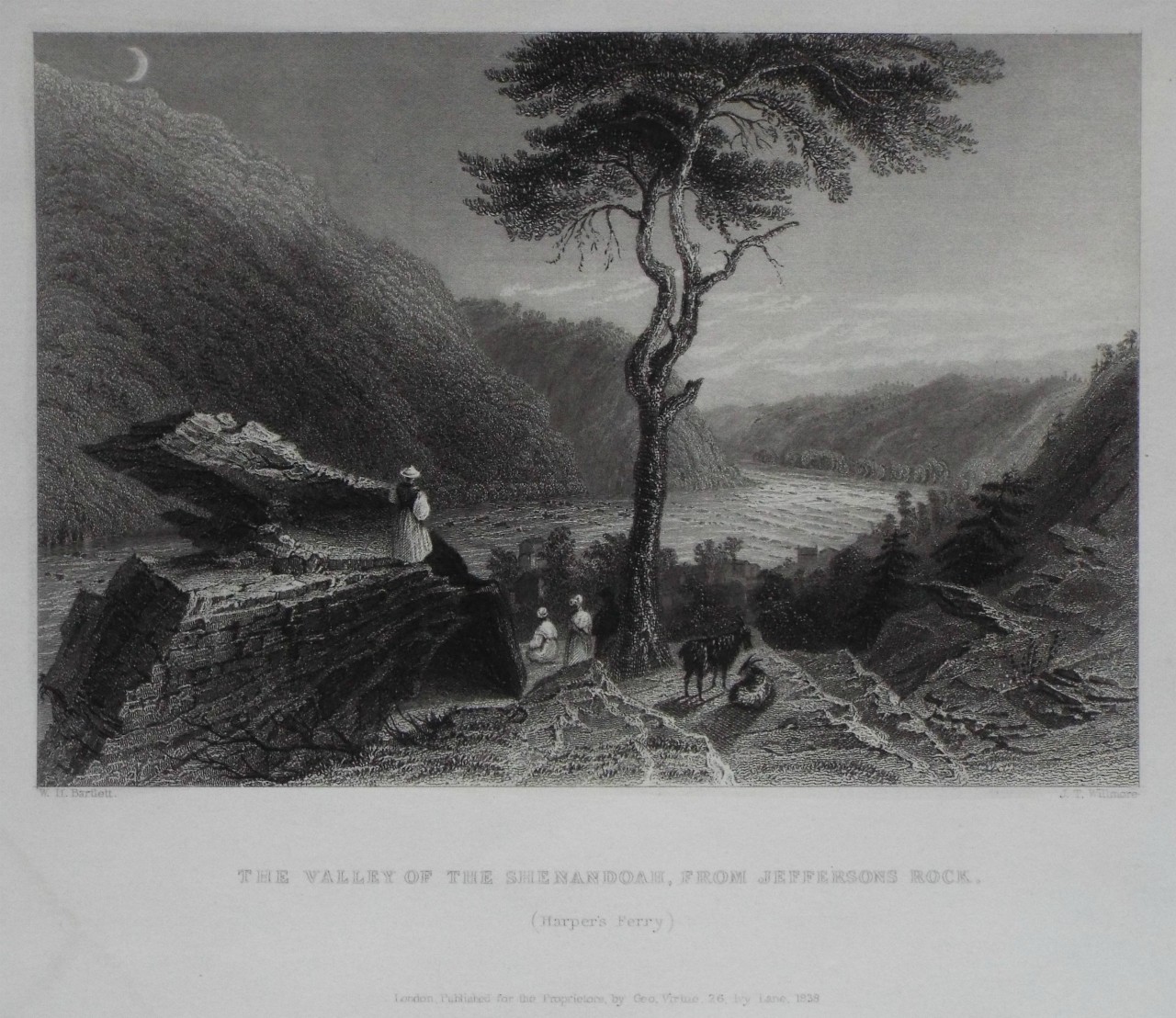 Print - The Valley of the Shenandoah, from Jeffersons Rock. (Harper's Ferry) - Willmore