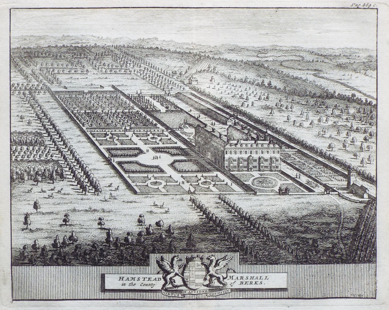 Print - Hamstead Marshall in the County of Berks.