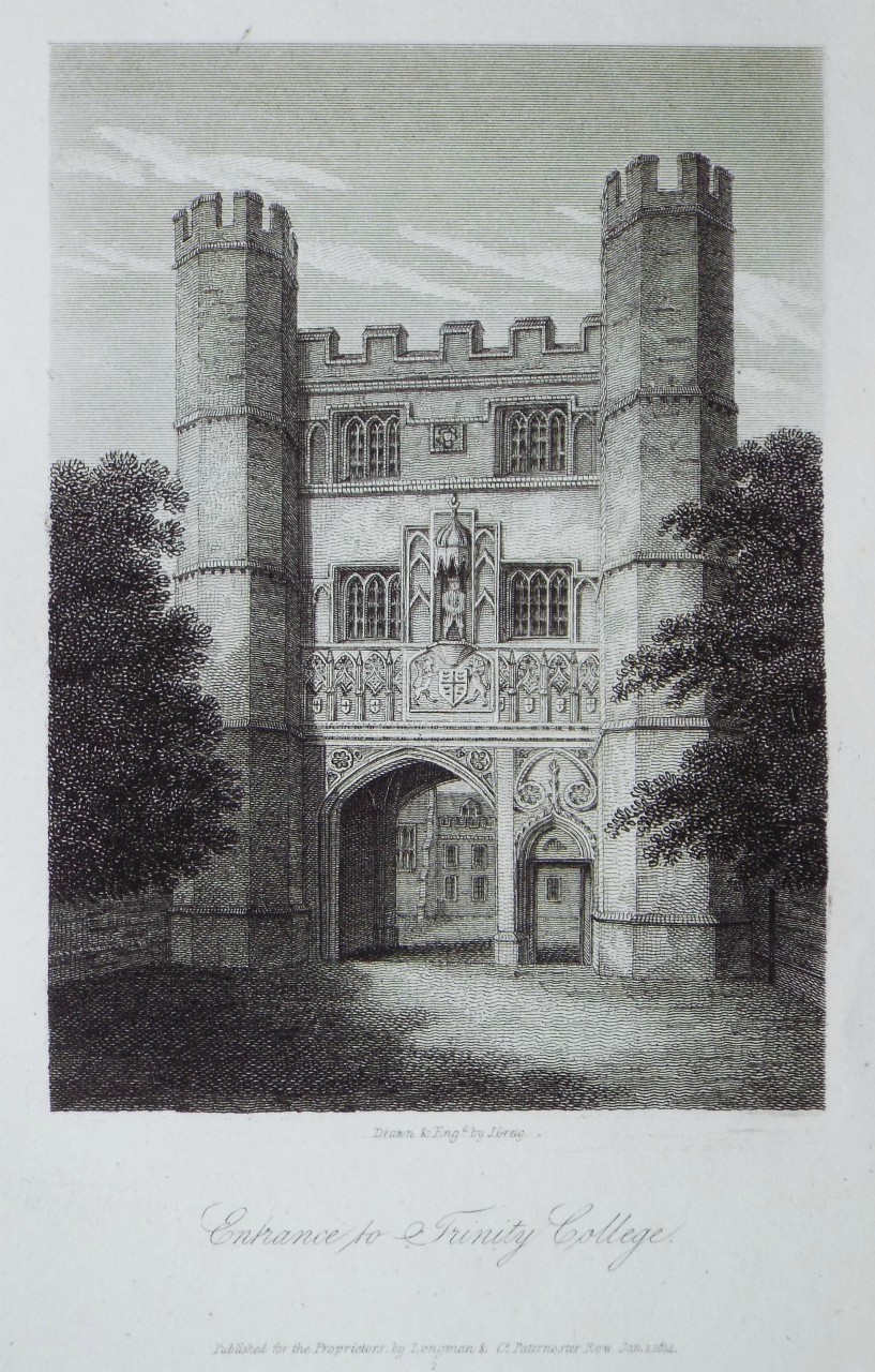 Print - Entrance to Trinity College. - Greig