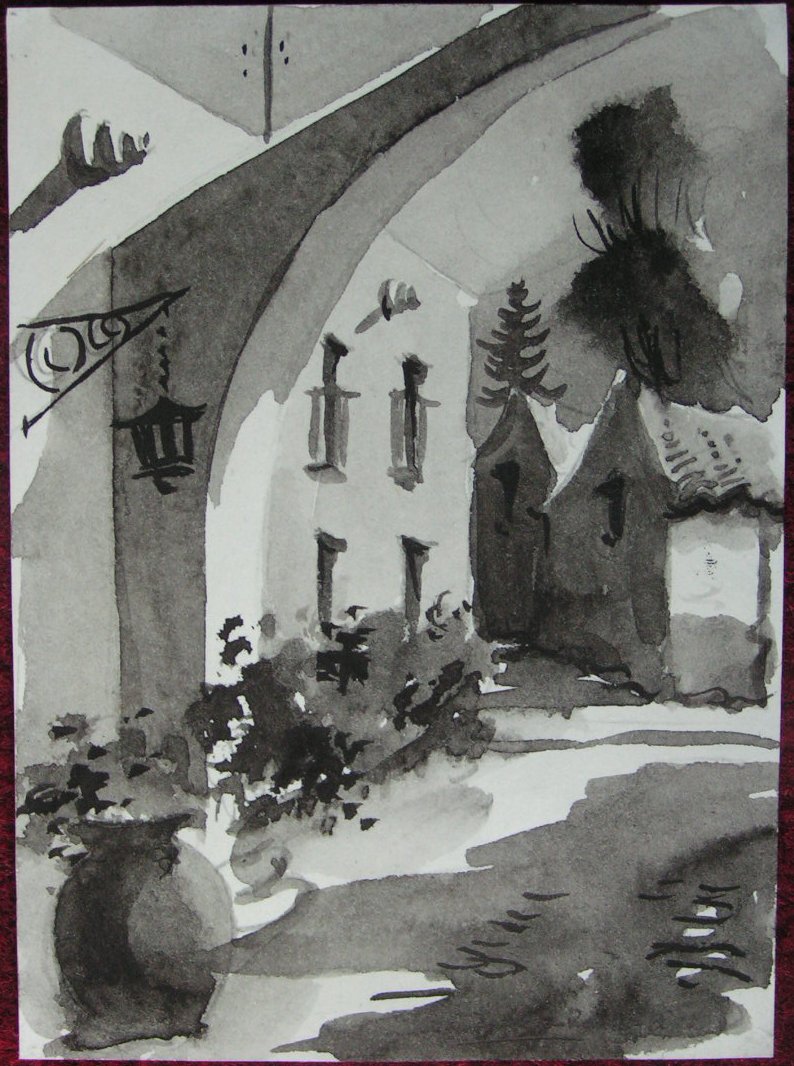 Ink wash - Monasteria de Santa Catalina