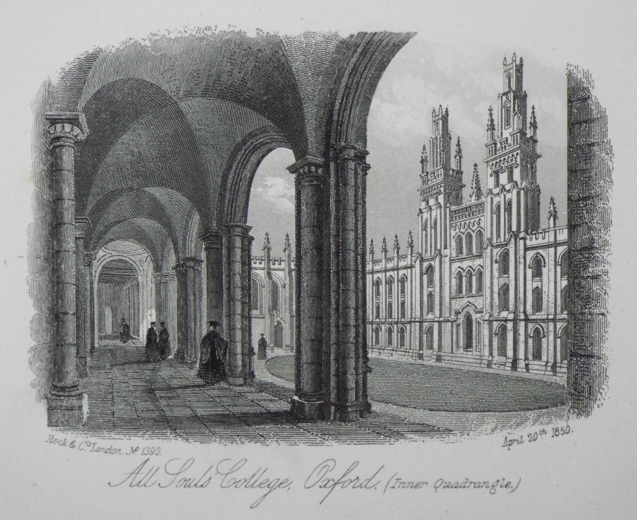 Steel Vignette - All Souls' College, Oxford. (Inner Quadrangle.) - Rock