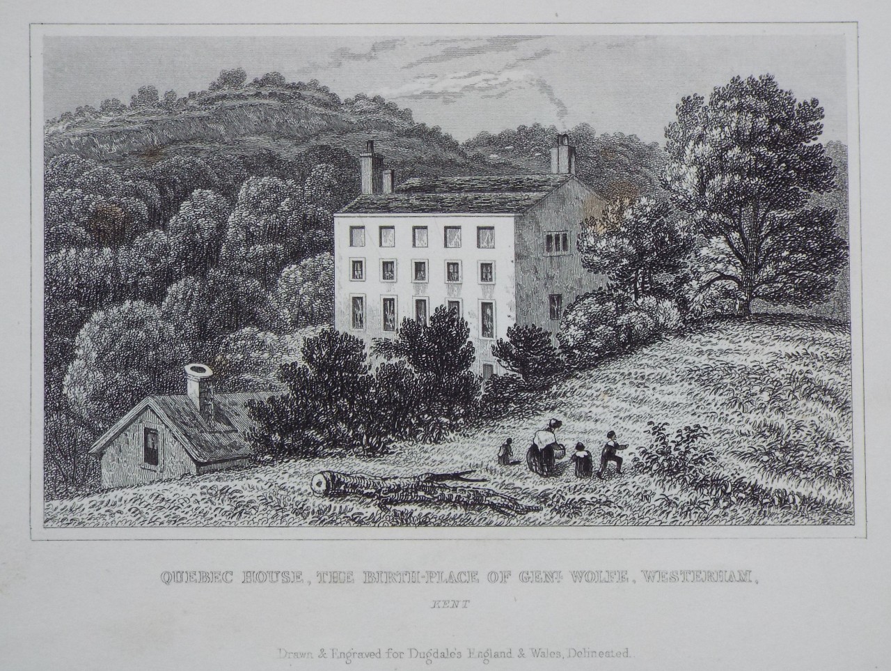 Print - Quebec House, the Birth-place of Genl. Wolfe, Westerham. Kent.