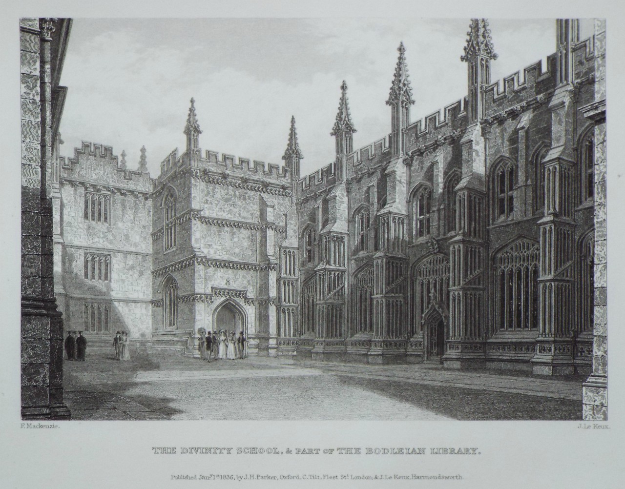 Print - The Divinity School, & Part of the Bodleian Library. - Le