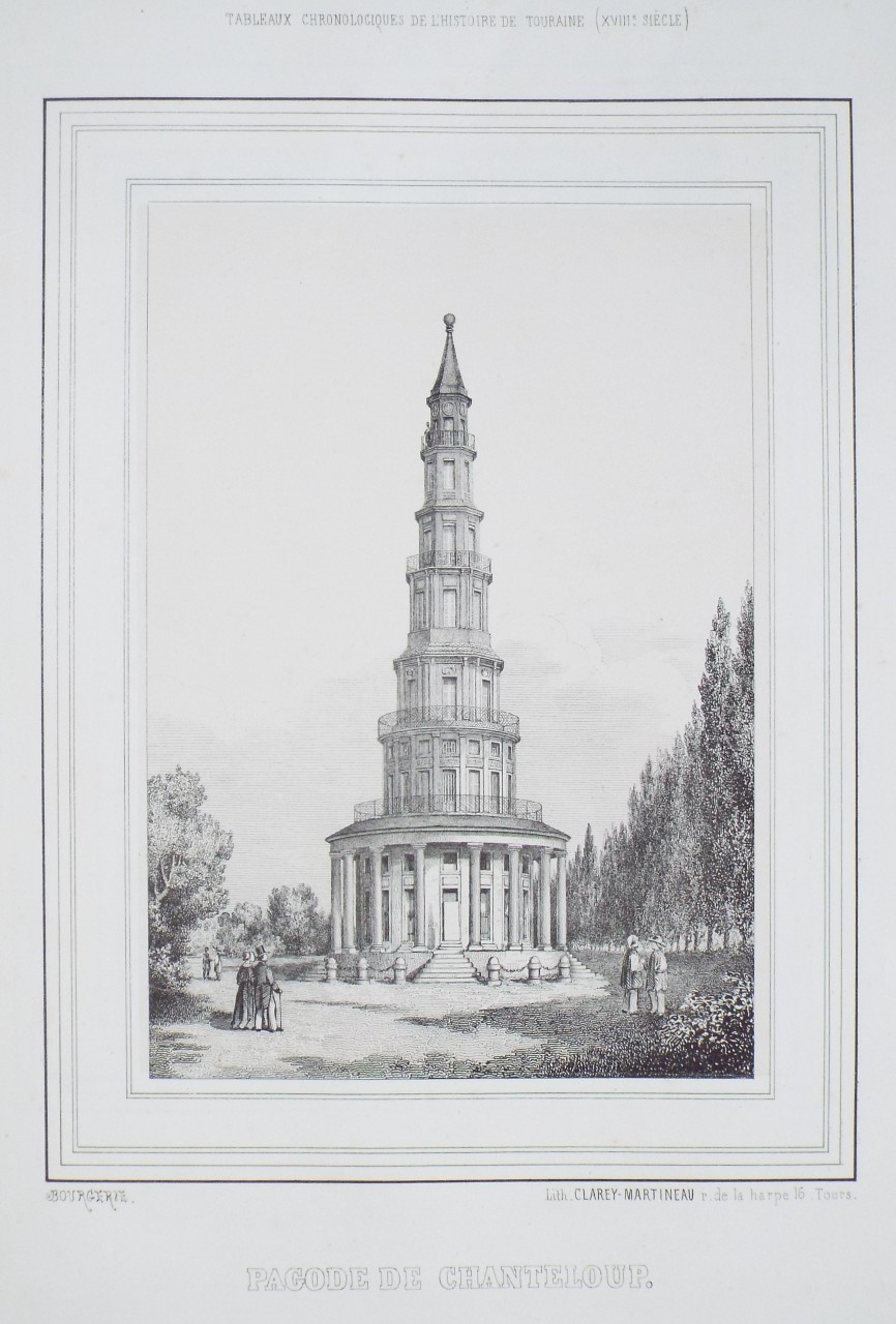Lithograph - Pagode de Chanteloup.
