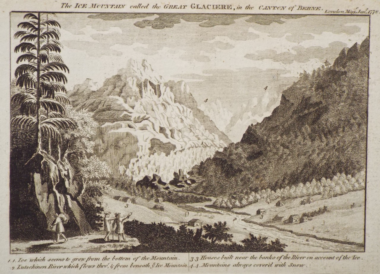 Print - The Ice Mountain called the Great Glaciere, in the Canton of Berne.