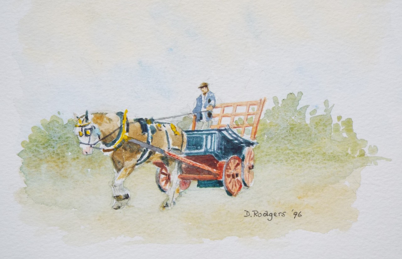 Watercolour - Horse and Cart
