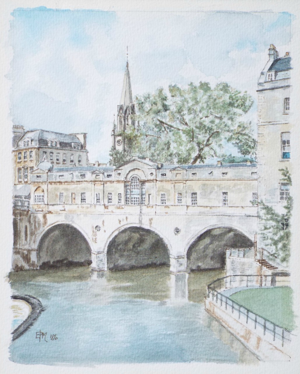 Watercolour - Pulteney Bridge, Bath