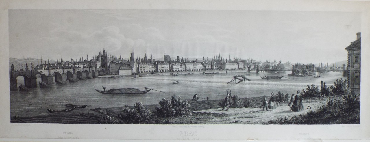 Print - Prag Alt-und Neu-Stadt. Praha Stare a nove mesto. Prague Ville vielle et ville neuve. - Rybicka
