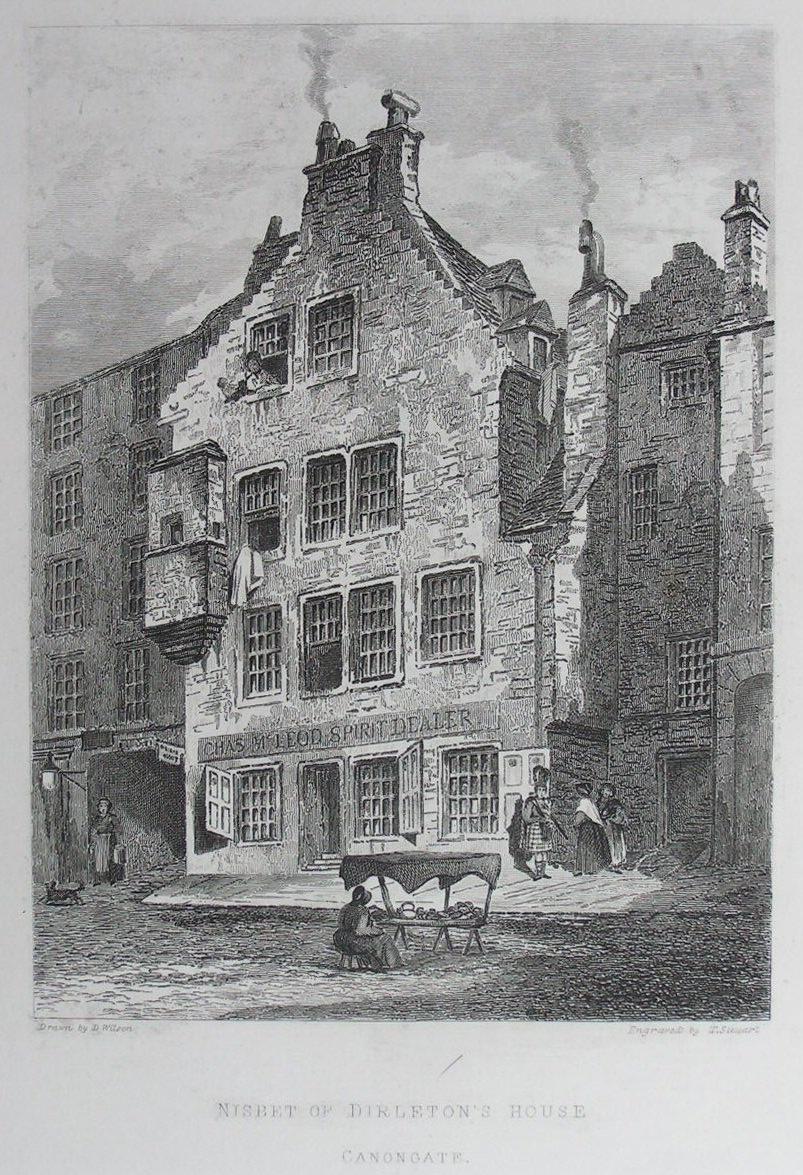 Print - Nisbet of Dirleton's House, Canongate - Stewart