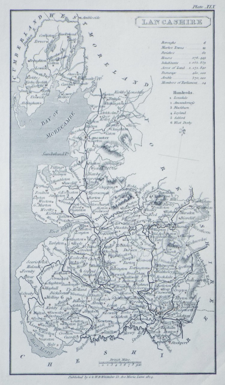 Map of Lancashire