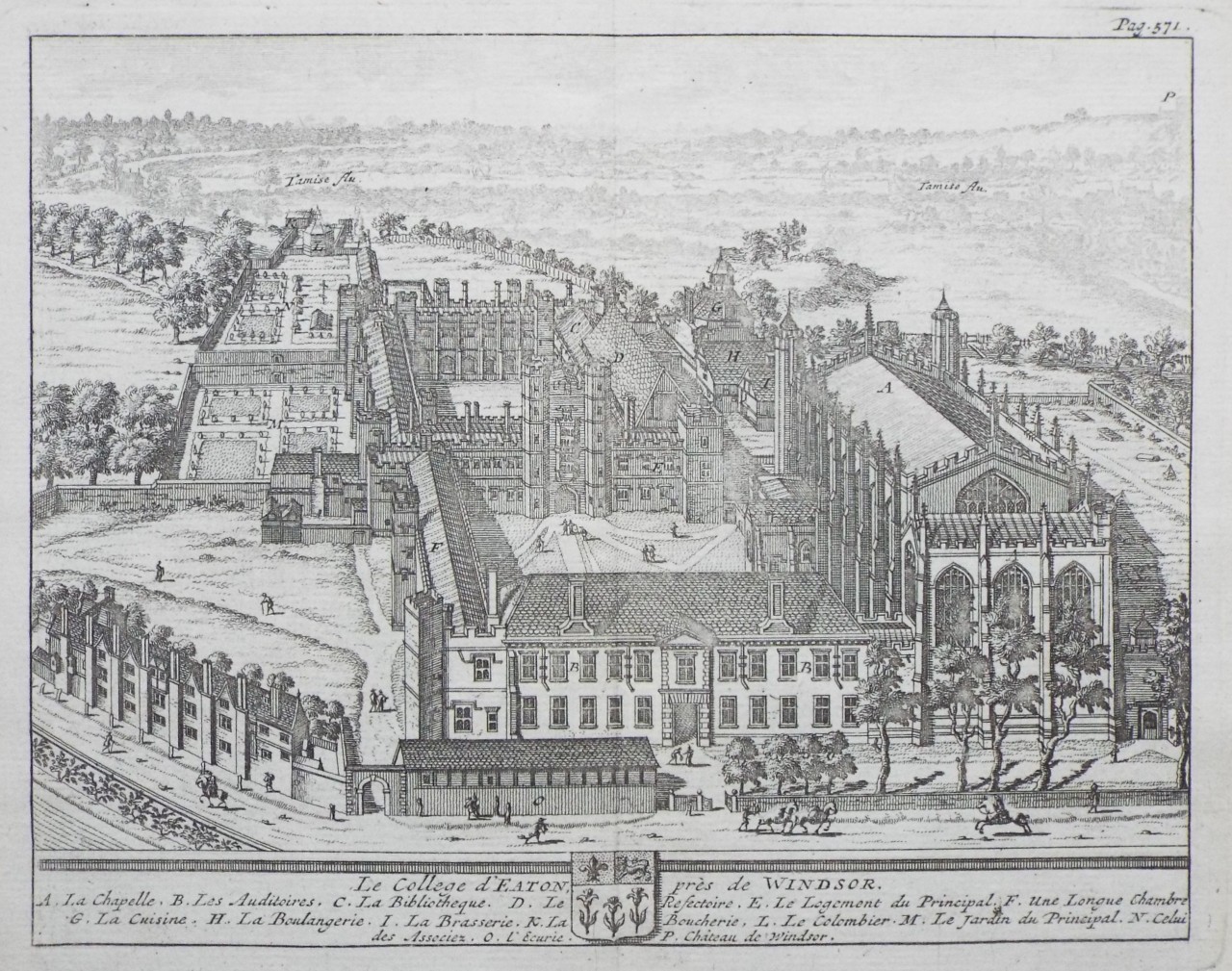 Print - Le College d'Eaton pres de Windsor.