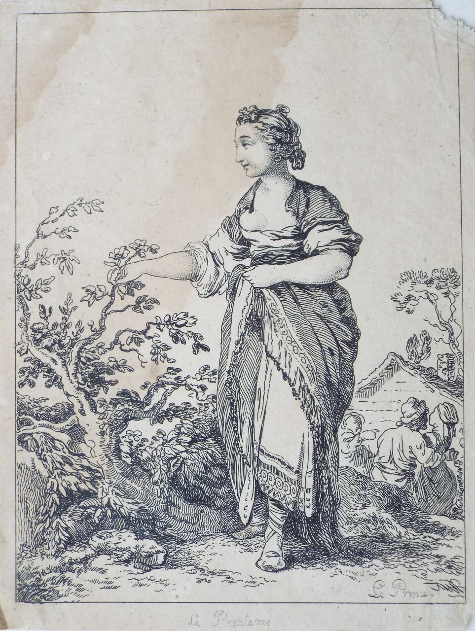 Etching - Le Printems - Rowlandson