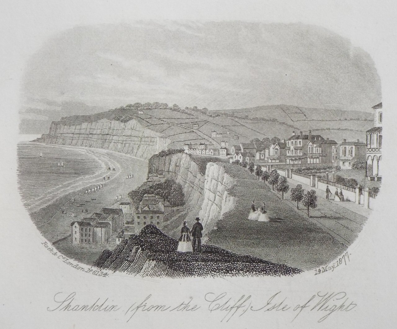 Steel Vignette - Shanklin (from the Cliff') Isle of Wight. - Rock