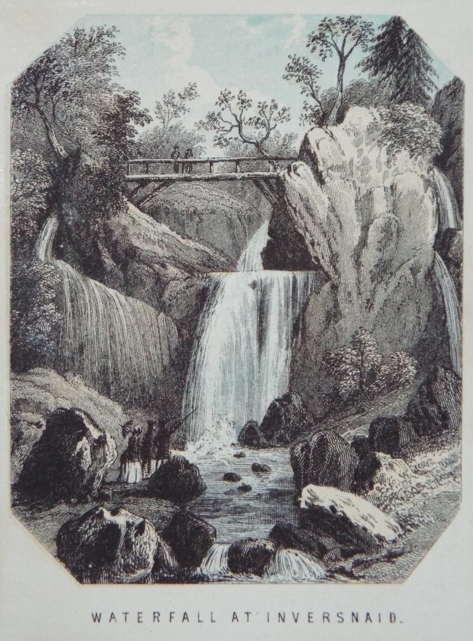Chromo-lithograph - Waterfall at Inversnaid.